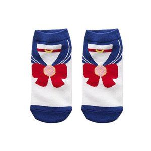 Sailor Moon Socks - Outfit Silhouette Cute Cosplay, Red Bow